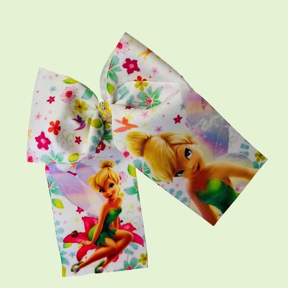 TINKERBELL CHEER HAIR BOW - Picture 2 of 2